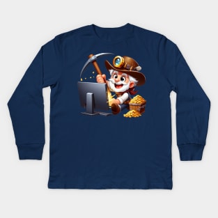 Crypto Miner Kids Long Sleeve T-Shirt